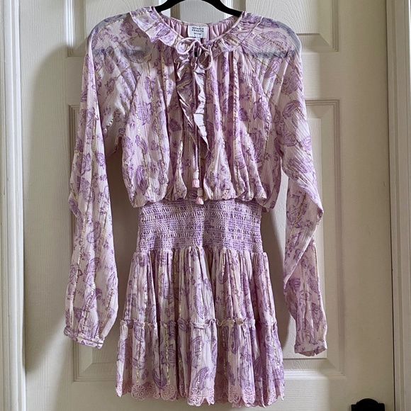 Hemant and Nandita Sahar Paisley  Pink Mini Dress Sz Small NWT - Picture 15 of 16